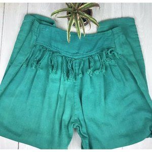 Vintage Harem Pants Elastic Waist Fringe Detail High Waist Size Medium